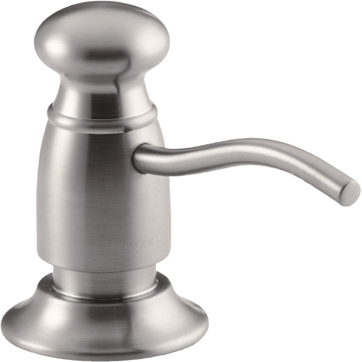 Stainless steel soap or lotion dispenser with traditional design for bathroom and kitchen accessories under $100 collection