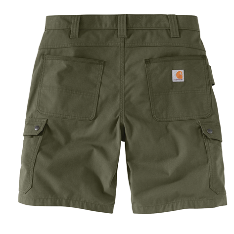 Men's basil green ripstop cargo shorts with relaxed fit, multiple pockets, and durable fabric for work and outdoor use