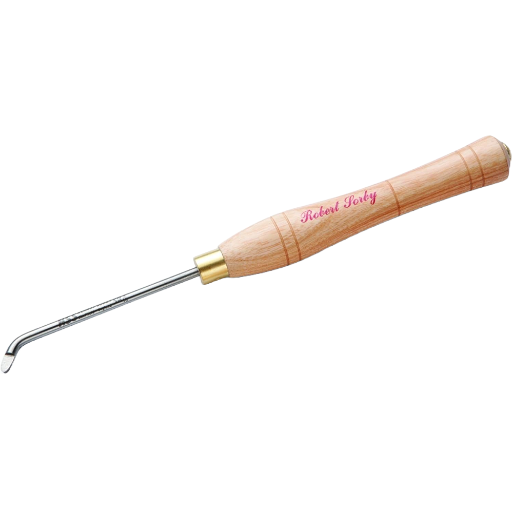 Micro hollowing tool with curved steel blade and polished wooden handle for detailed woodworking projects under $100 collection