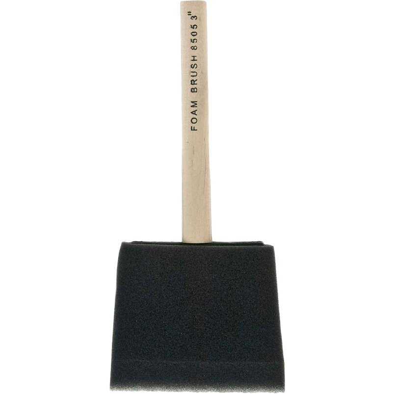 3-inch black foam paint brush with natural wood handle for smooth application in home improvement tools under $50 collection