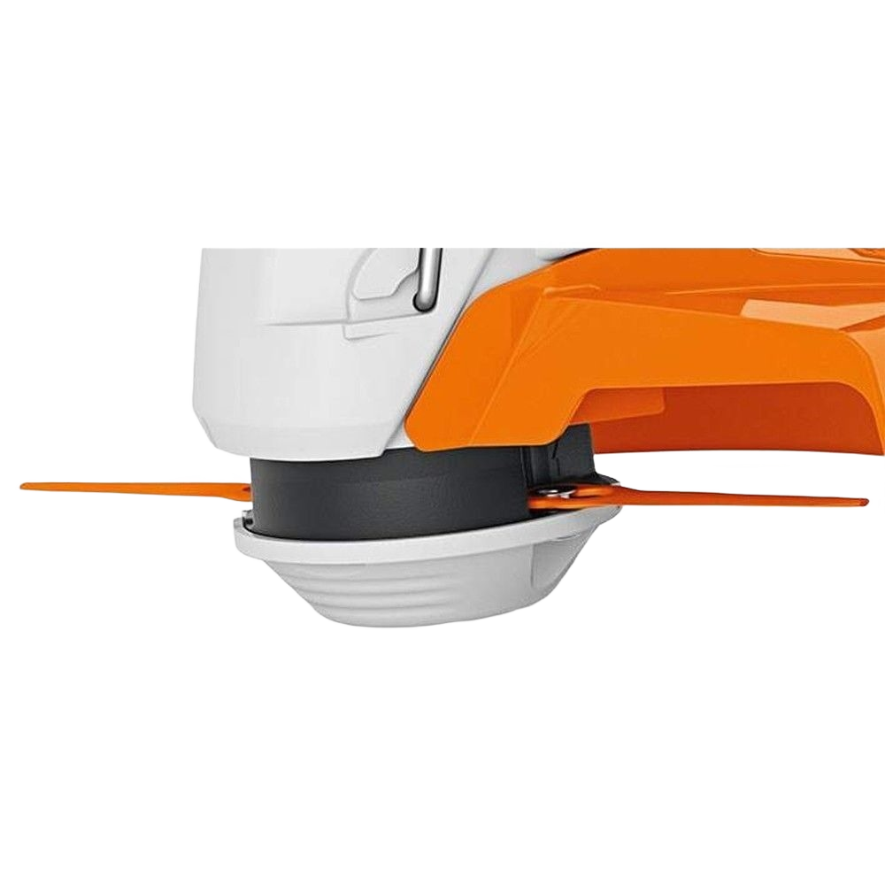 Orange and white mowing head with durable thermoplastic blades for trimming in power tool accessories under $50 collections