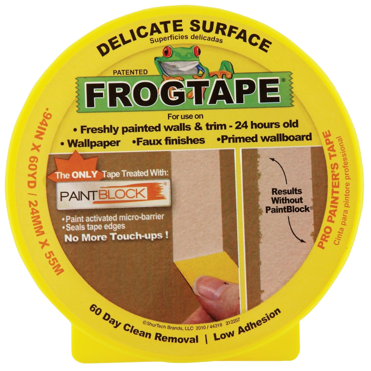 Yellow delicate surface painter’s tape roll with PaintBlock treatment for clean paint lines in home improvement supplies under $50