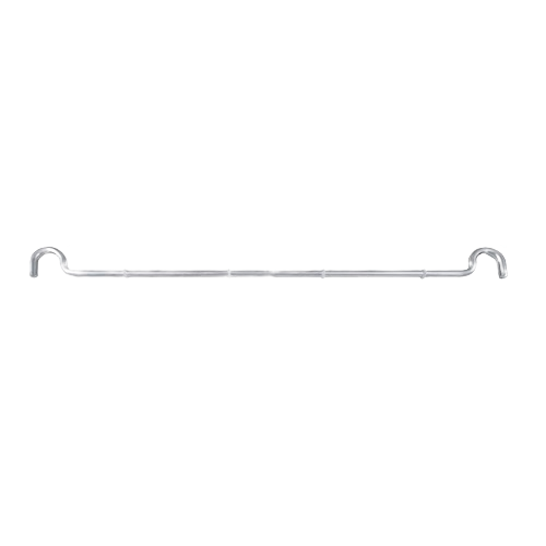 Straight metal pants rod with hooked ends for versatile storage and organization in closets and dorm spaces under $50