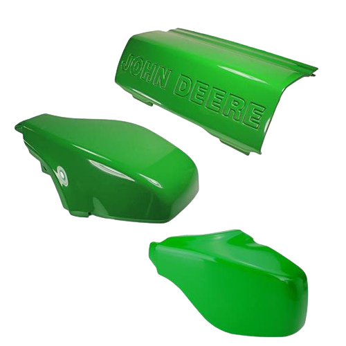 Green front bumper components including center, left, and right pieces for tractor maintenance in Parts & Lubricants collection