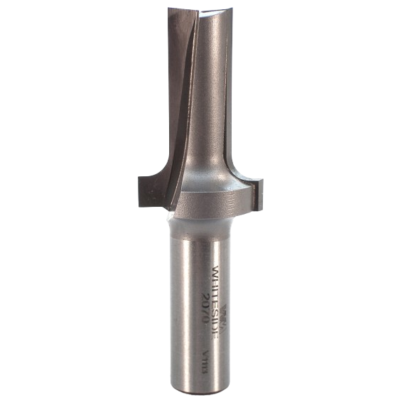 Router bit with 1/2 inch shank designed for plunge roundover and edge trimming in power tool accessories collection