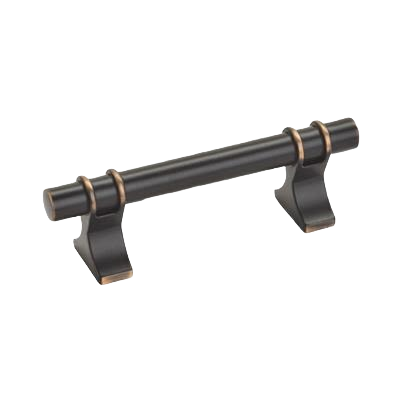Oil-rubbed bronze cabinet pull with modern industrial design for hardware and furniture accessories collections