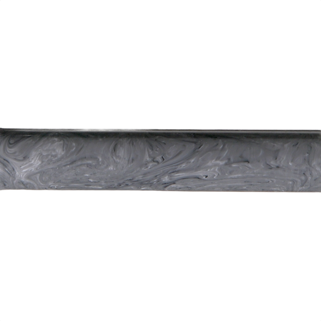 Gray and black swirled acrylic pen blank for woodturning projects in woodworking tools and accessories collections
