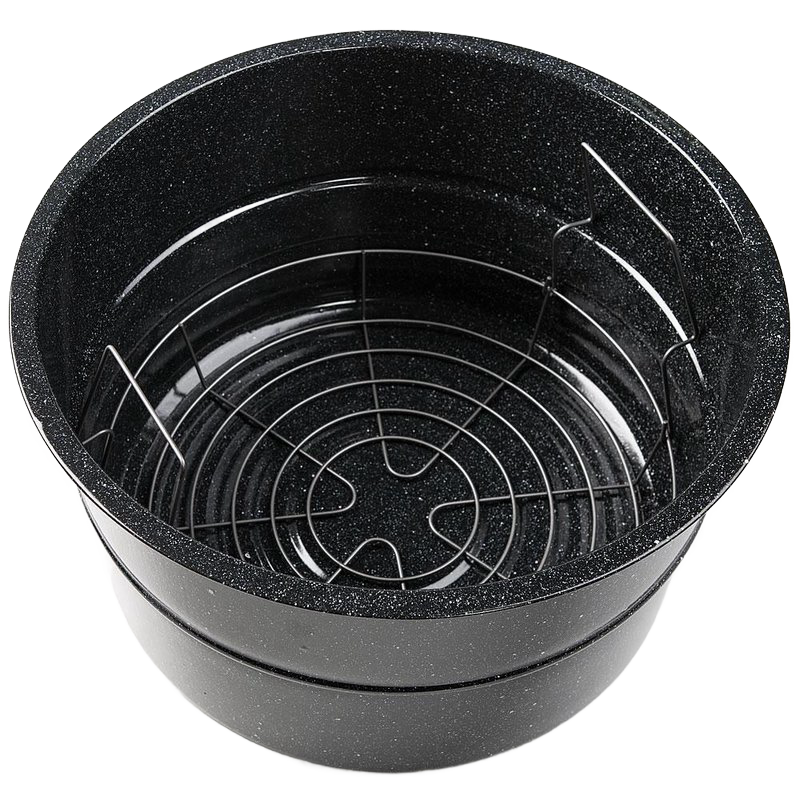 Black speckled graniteware preserving canner with wire rack for kitchenware and cooking use under $100