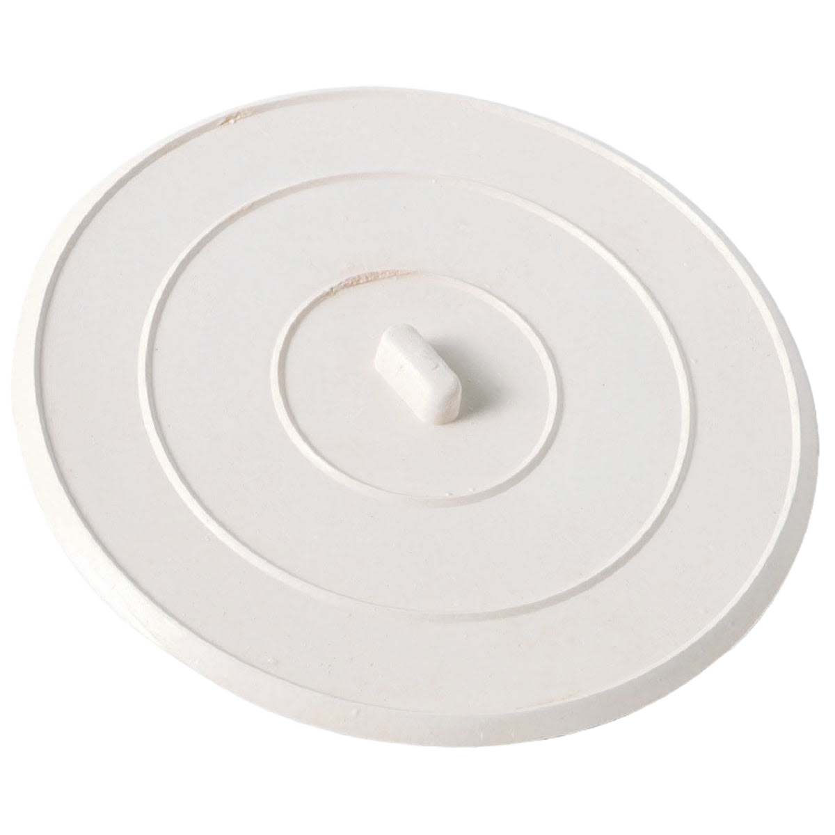 White rubber sink stopper with suction grip for plumbing parts and home improvement under $50 collections