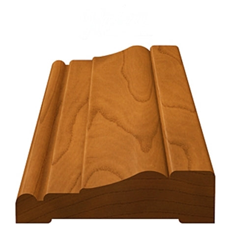 Finished wood casing molding with detailed profile for lumber and millwork in home improvement collections