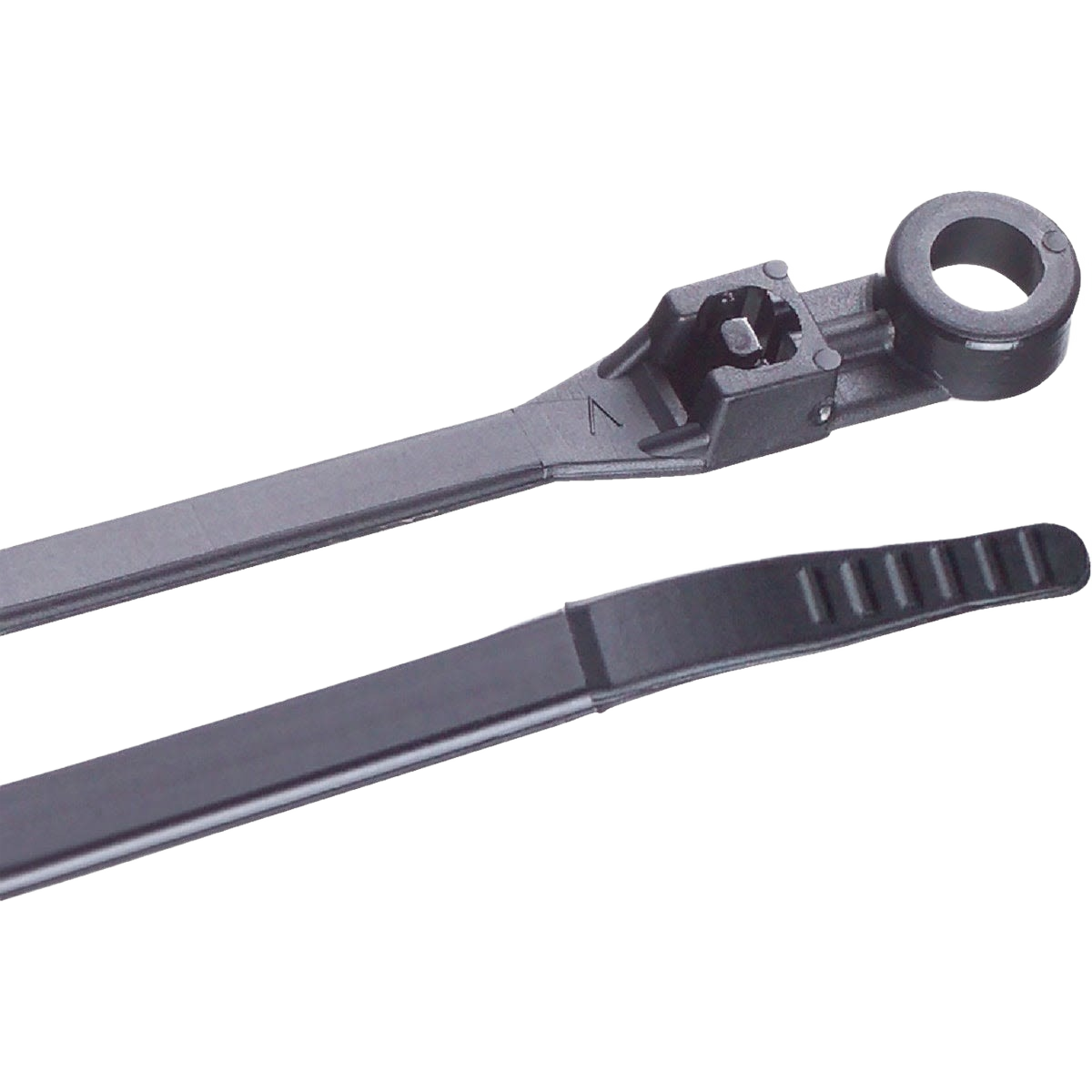 Black UV resistant mounting cable ties with locking mechanism for electrical and home improvement use under $50 collections