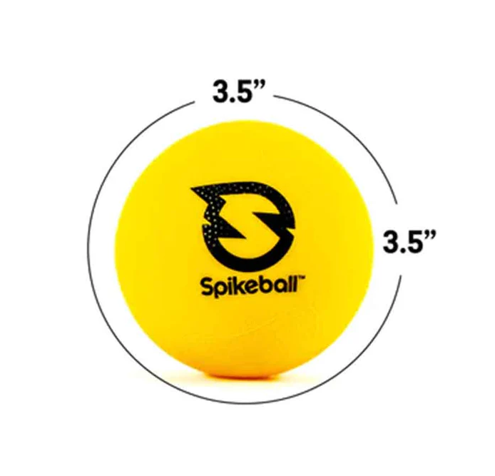 Bright yellow Spikeball game ball with textured grip surface measuring 3.5 inches for outdoor games under $50 collection