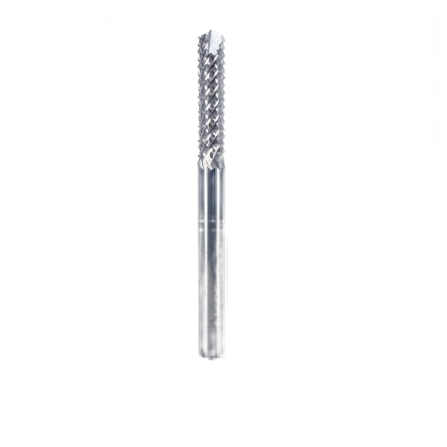 Solid carbide V-plunge point bit designed for precise fiberglass cutting in tool accessories and drill bits collections