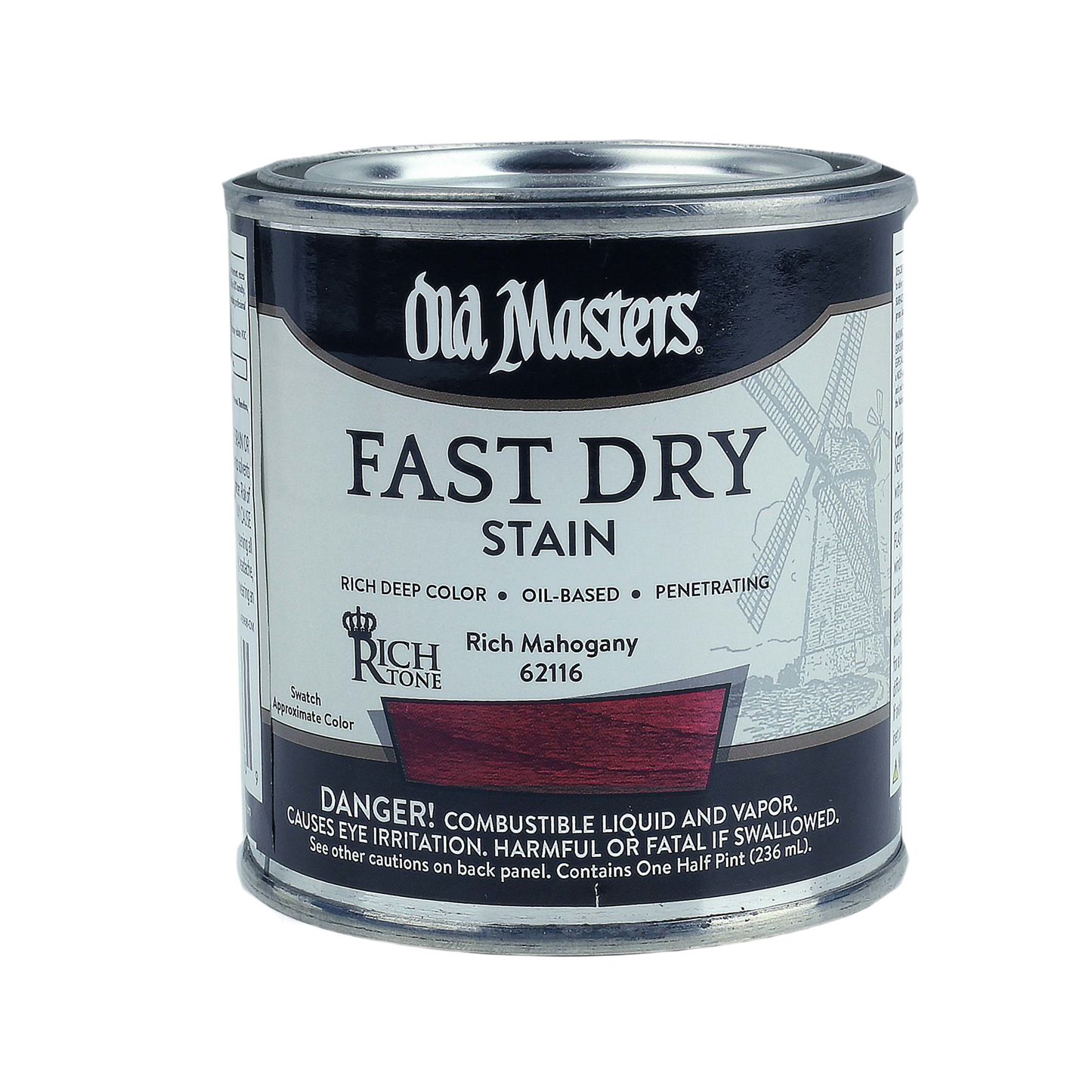 Oil-based fast drying wood stain in rich mahogany color for interior use in stains and sealers collections under $50