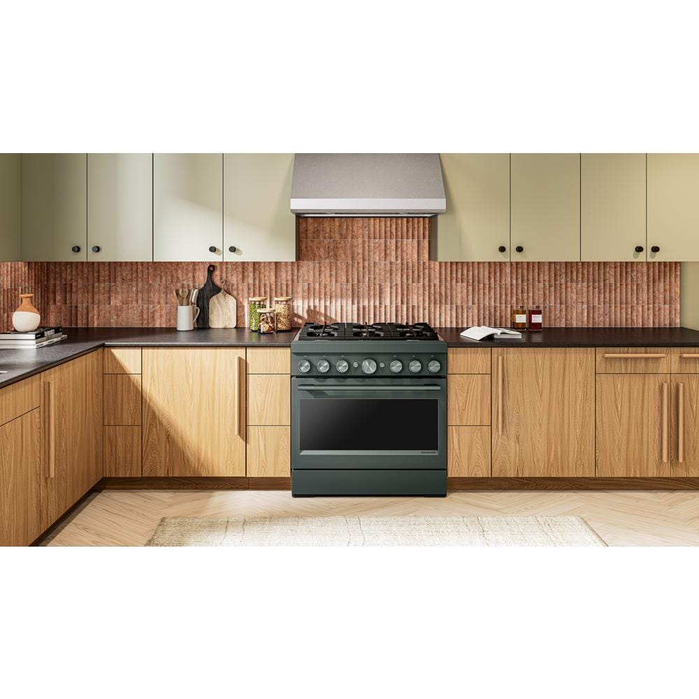 36-Inch 6 Burner Commercial-Style Dual Fuel Range with No Preheat Air Fry Mode