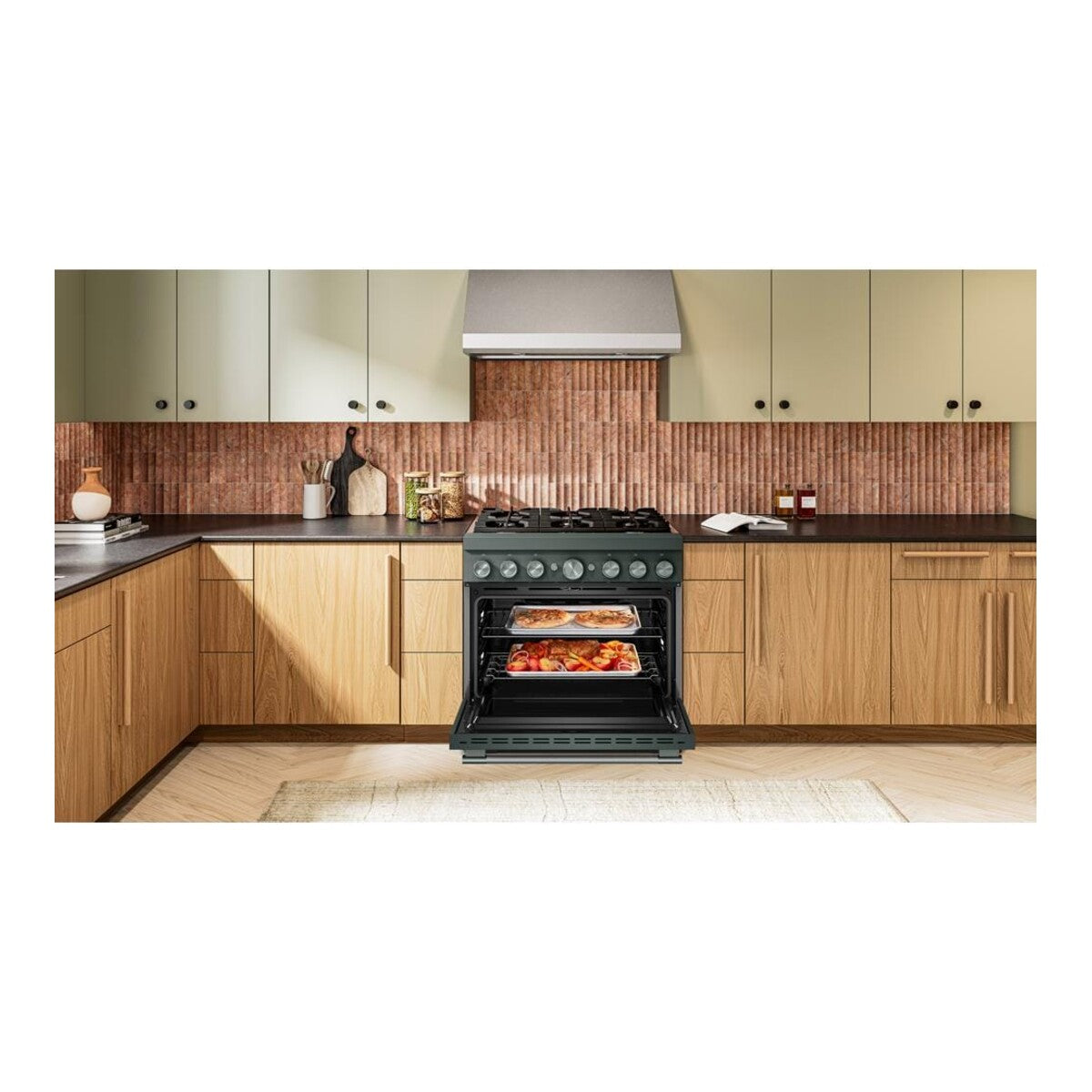 36-Inch 6 Burner Commercial-Style Dual Fuel Range with No Preheat Air Fry Mode