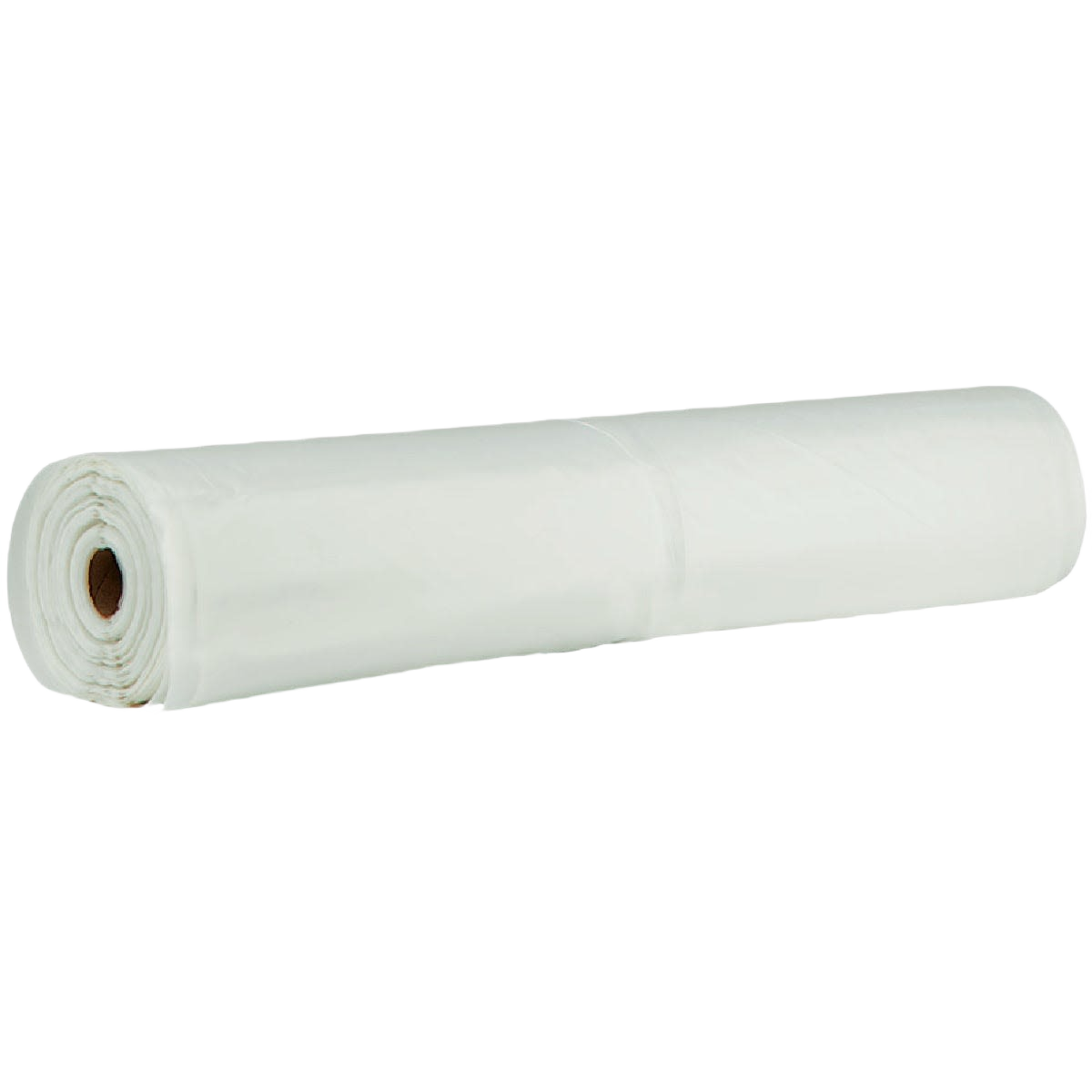 Clear polyethylene sheeting roll for protective covering in home improvement and construction projects