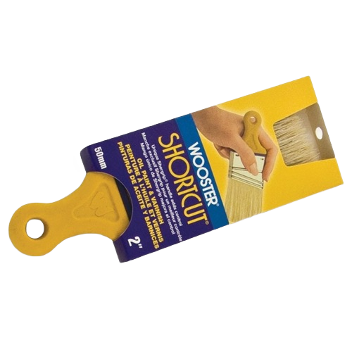 Wooster 2-inch angle trim brush with yellow handle and white bristles, for precise painting in tight spaces under $50 collection