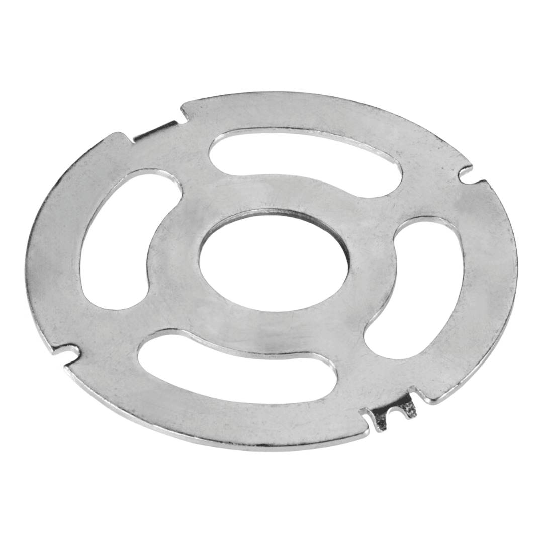 Round metal adapter plate for woodworking tool accessories and Festool router accessories under $50 category