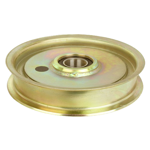 Metal pulley wheel with built-in bearing, part of automotive tools and John Deere replacement parts collection