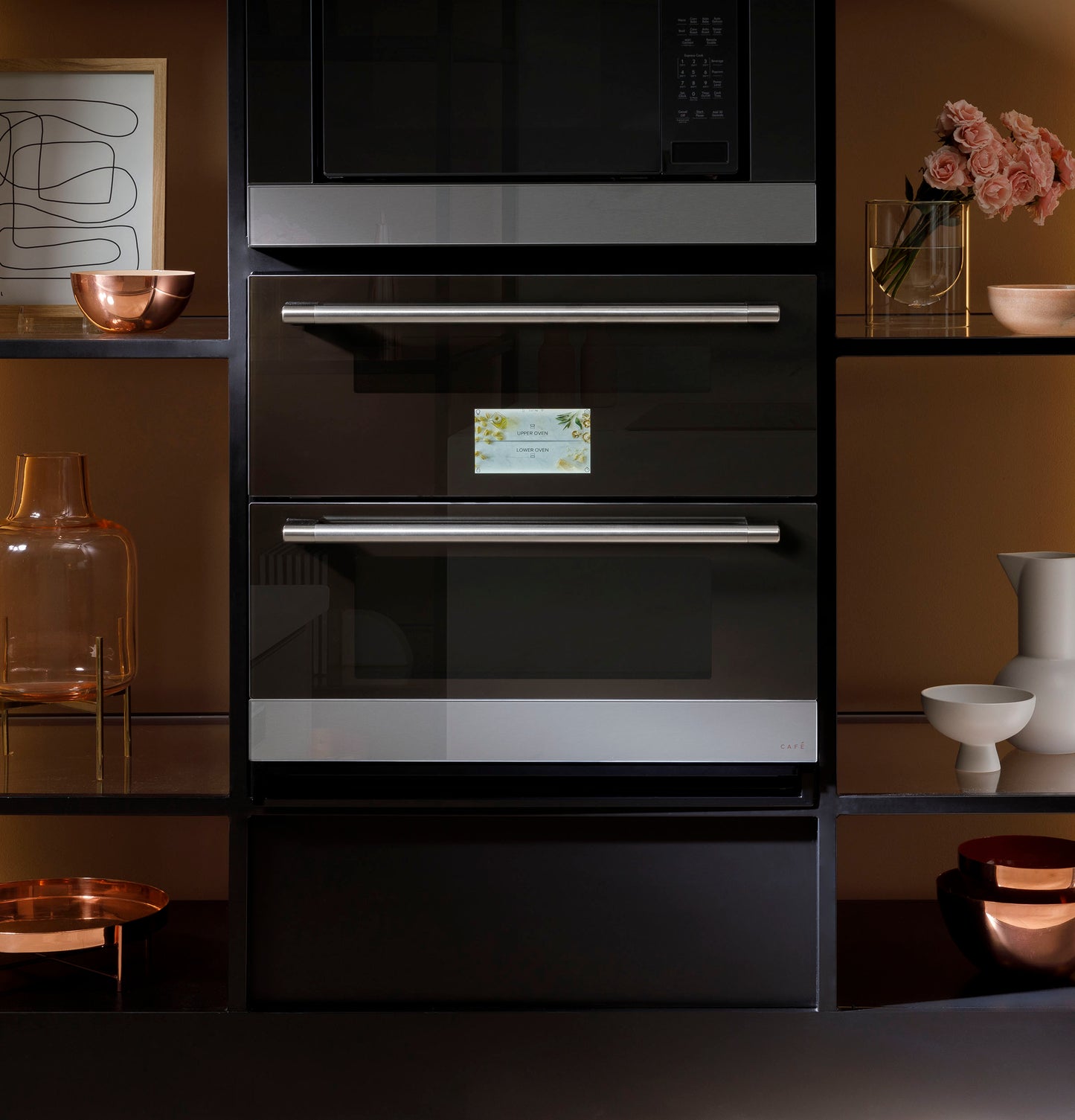 CAFÉ™ 30" Duo Smart Single Wall Oven in Platinum Glass
