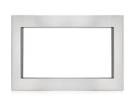 Stainless-steel microwave trim kit with smooth finish for built-in installation in kitchen appliance parts and accessories