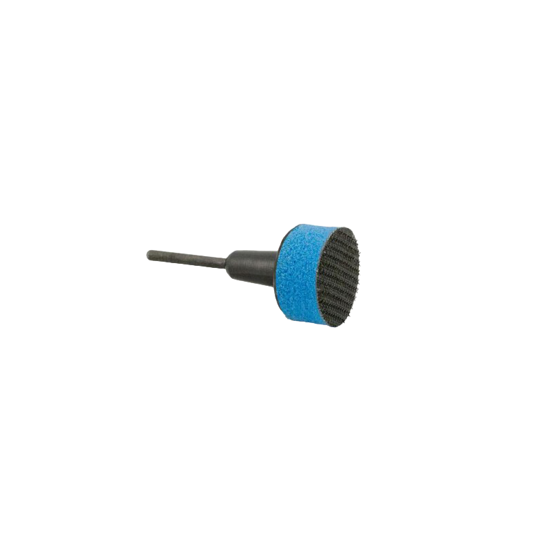1-inch Velcro sanding pad with black foam and blue abrasive surface for woodworking tools under $50 collection