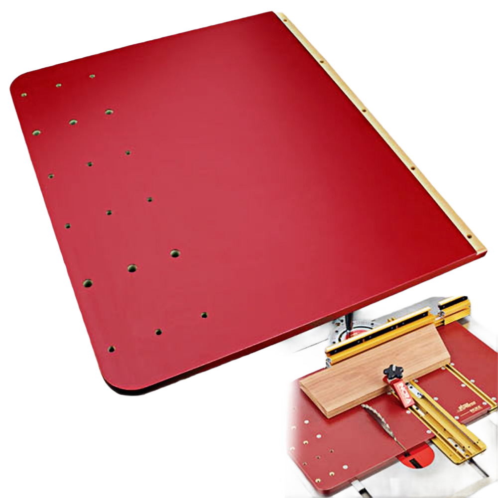 Red replacement panel with predrilled holes for miter saw support in saw accessories and power tool collections under $100