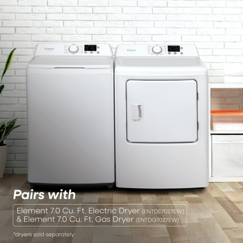 Element Electronics 3.9 cu. ft. Top Load Washing Machine with Agitator - White (ENTW3925EW)
