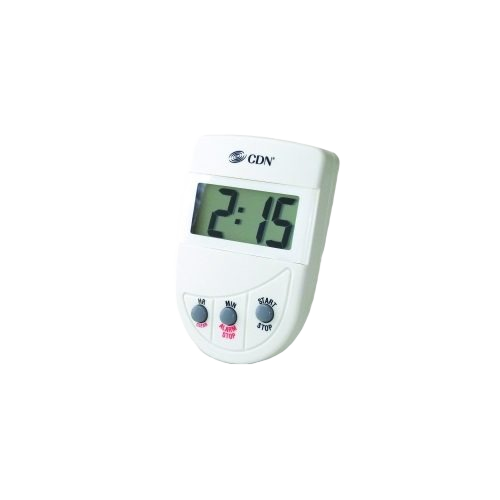 Compact white digital timer with easy buttons and clear display for kitchenware and kitchen gadgets collections under $50