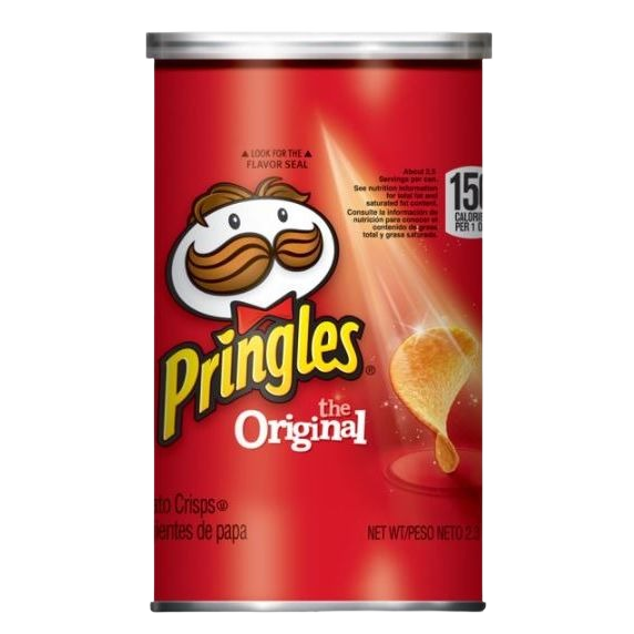 Red container of Pringles Original potato crisps in Chips & Snacks and Food & Beverage collections under $50