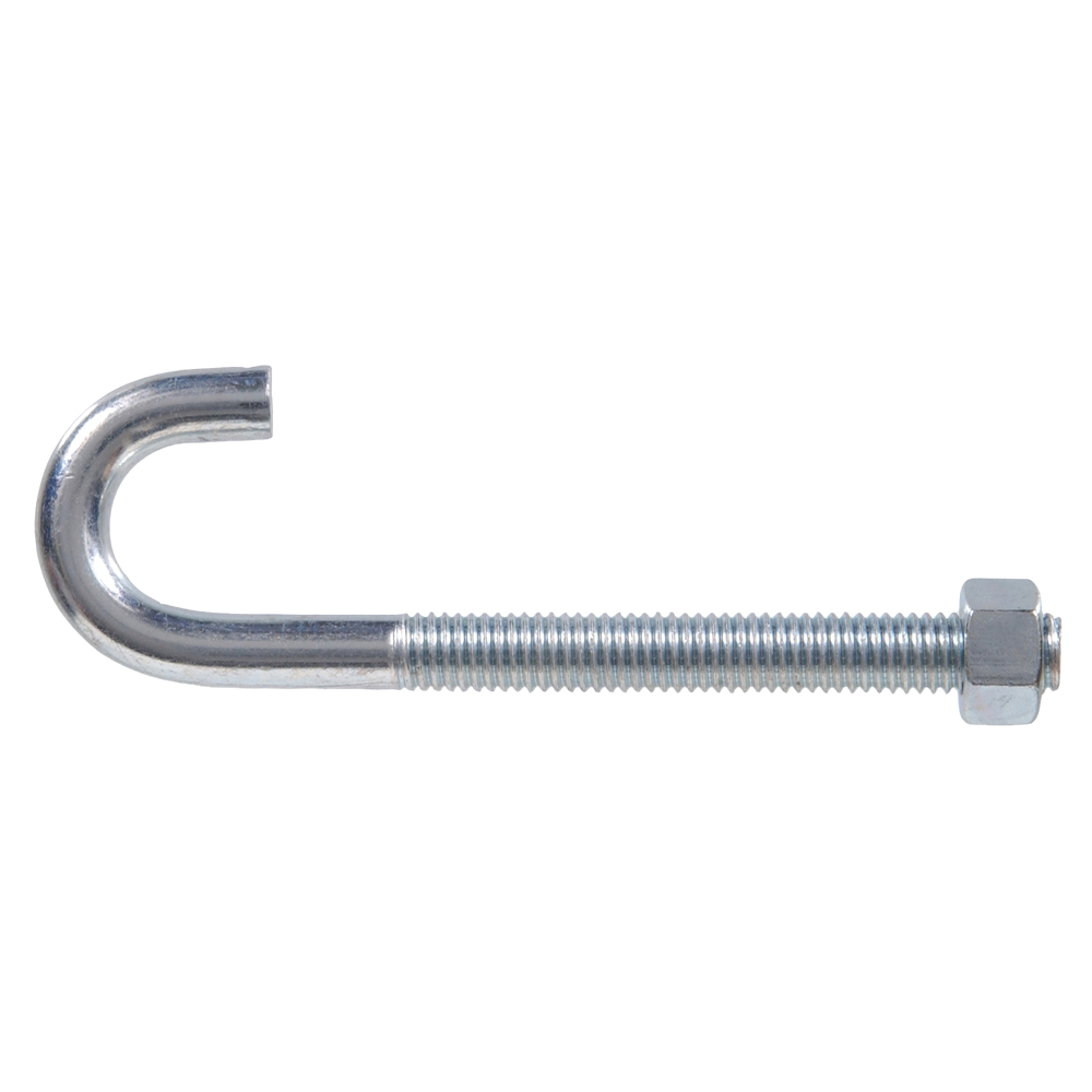 Hardware Essentials 1/4"-20 x 2-5/16" J-Bolt with Hex Nut, 5-Pack