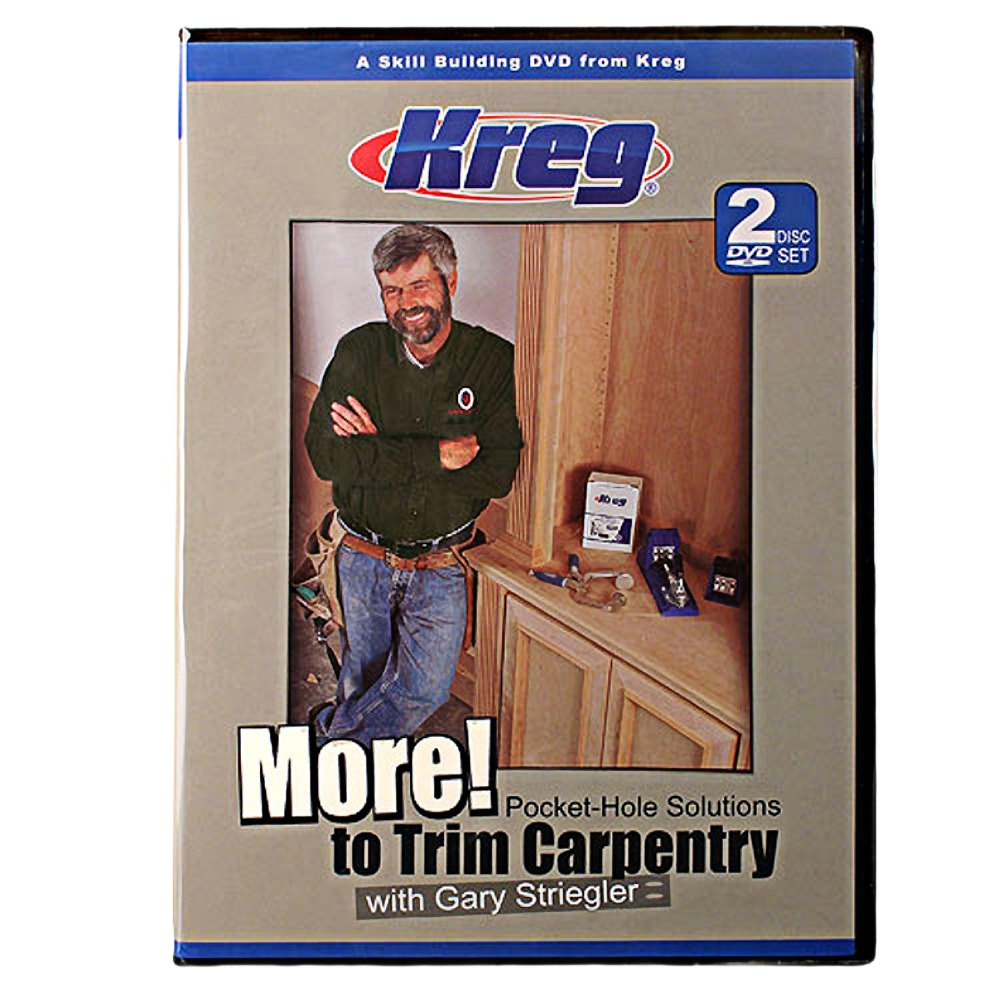 Instructional DVD case for pocket-hole joinery techniques in trim carpentry with expert guidance