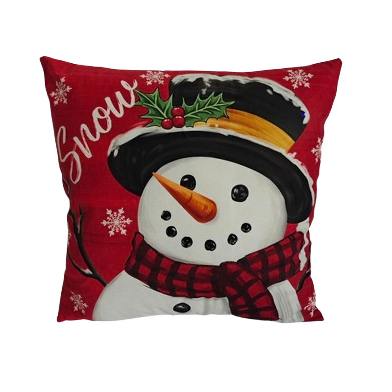Direct International 18" Red Snowman Pillow