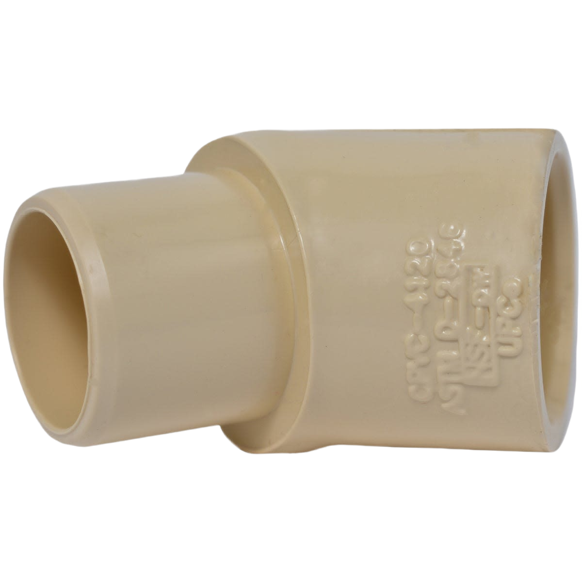 Beige CPVC 45-degree pipe elbow fitting for plumbing in PVC fittings and Pipes & Fittings collections