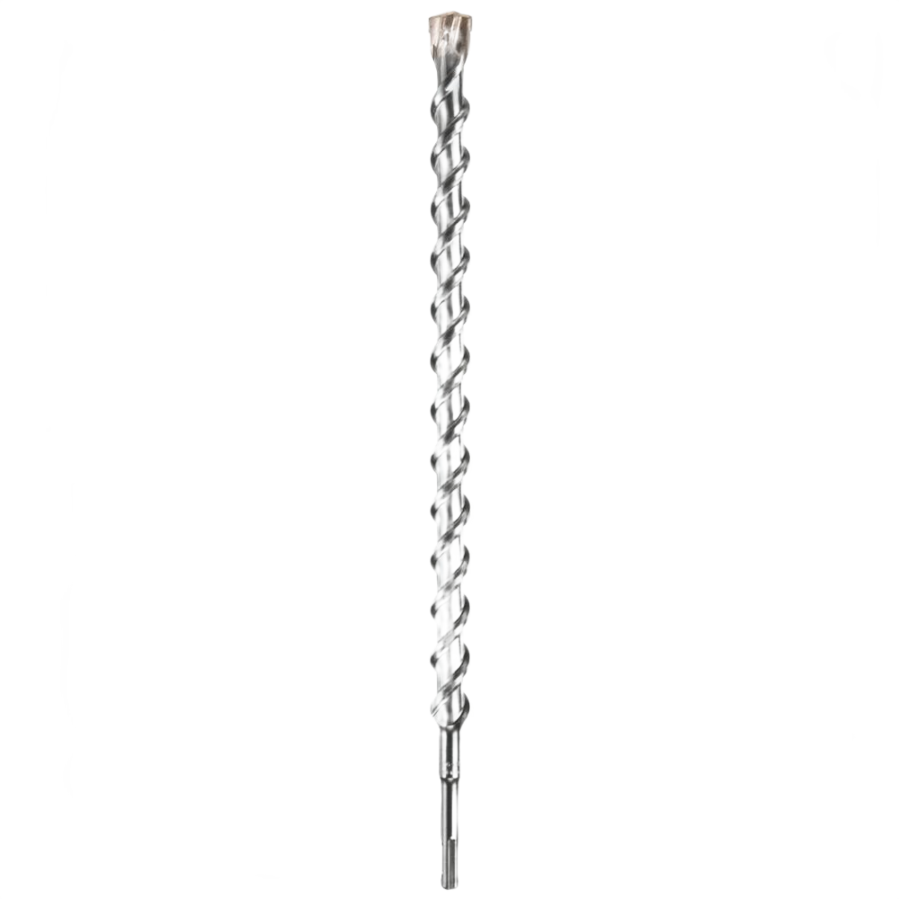 Long SDS-Plus carbide rotary hammer drill bit with spiral flutes for concrete drilling in power tool accessories collections