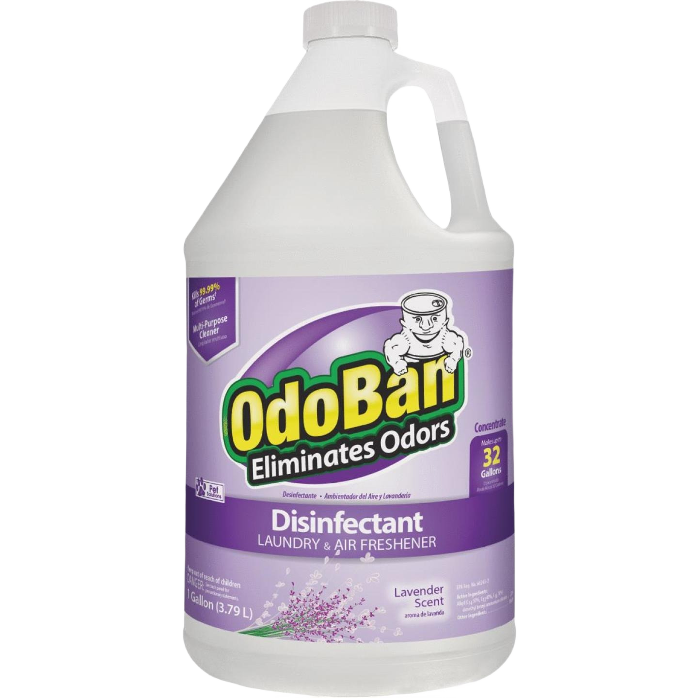 One-gallon lavender-scented surface sanitizer concentrate for cleaning and deodorizing in household items under $50