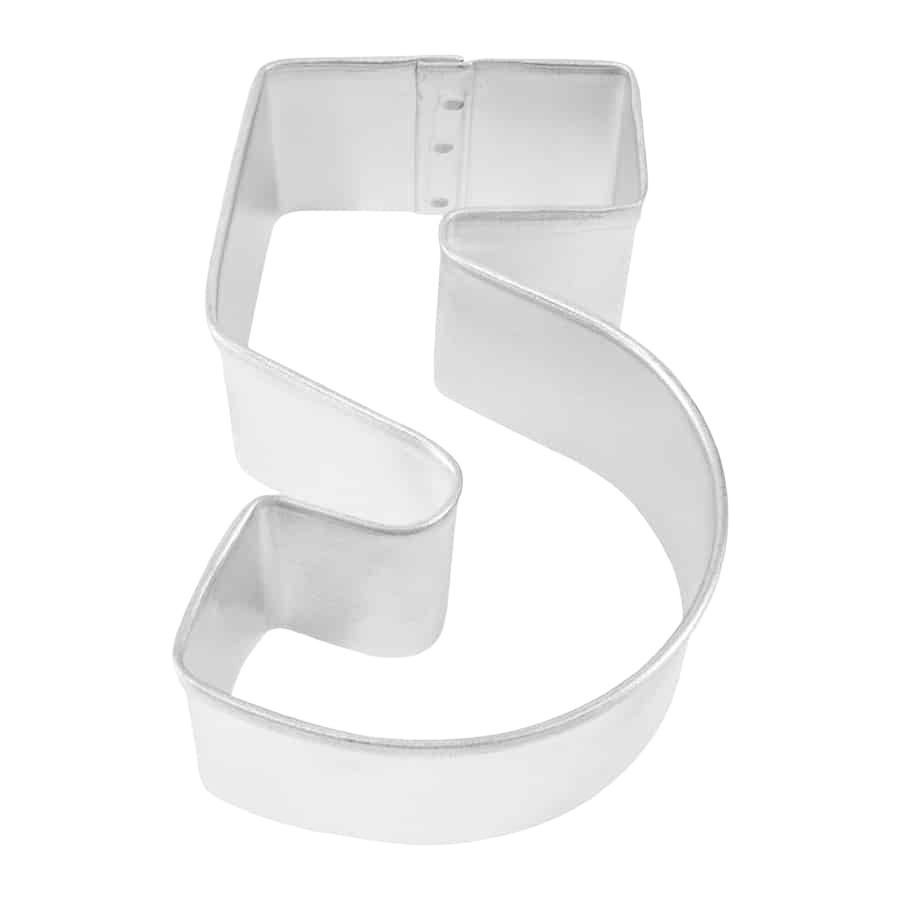 Metal number 5 cookie cutter for baking and kitchen gadgets collections under $50 and kitchenware tools