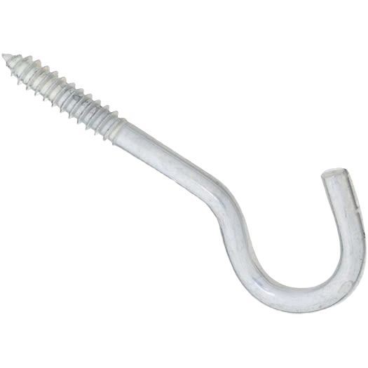 Steel screw hook with lag threads for secure hanging in hardware, fasteners, and home improvement collections under $50