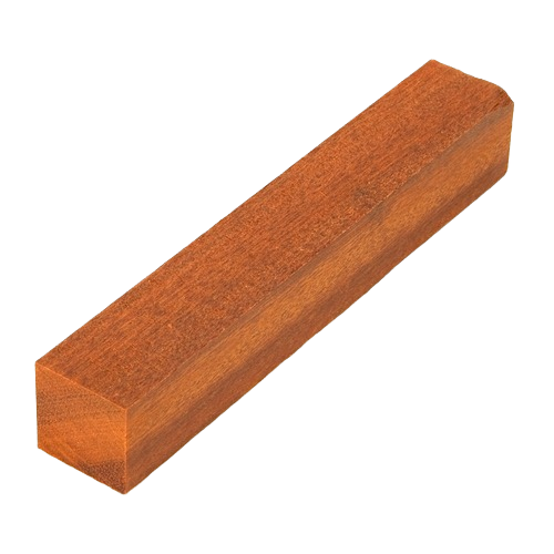 Rectangular reddish-brown woodworking pen blank made from dense wood, suitable for crafting and woodworking tools under $50