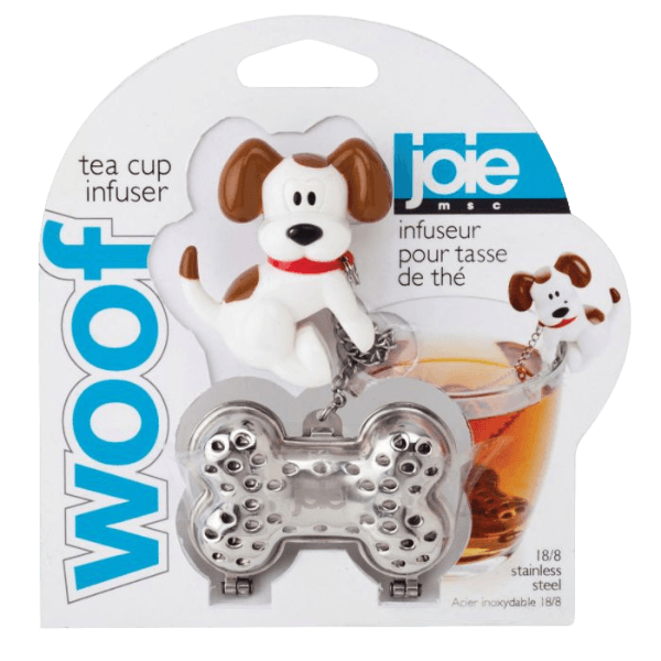 Stainless steel dog bone tea infuser with playful dog design for kitchen gadgets and tea brewing under $50