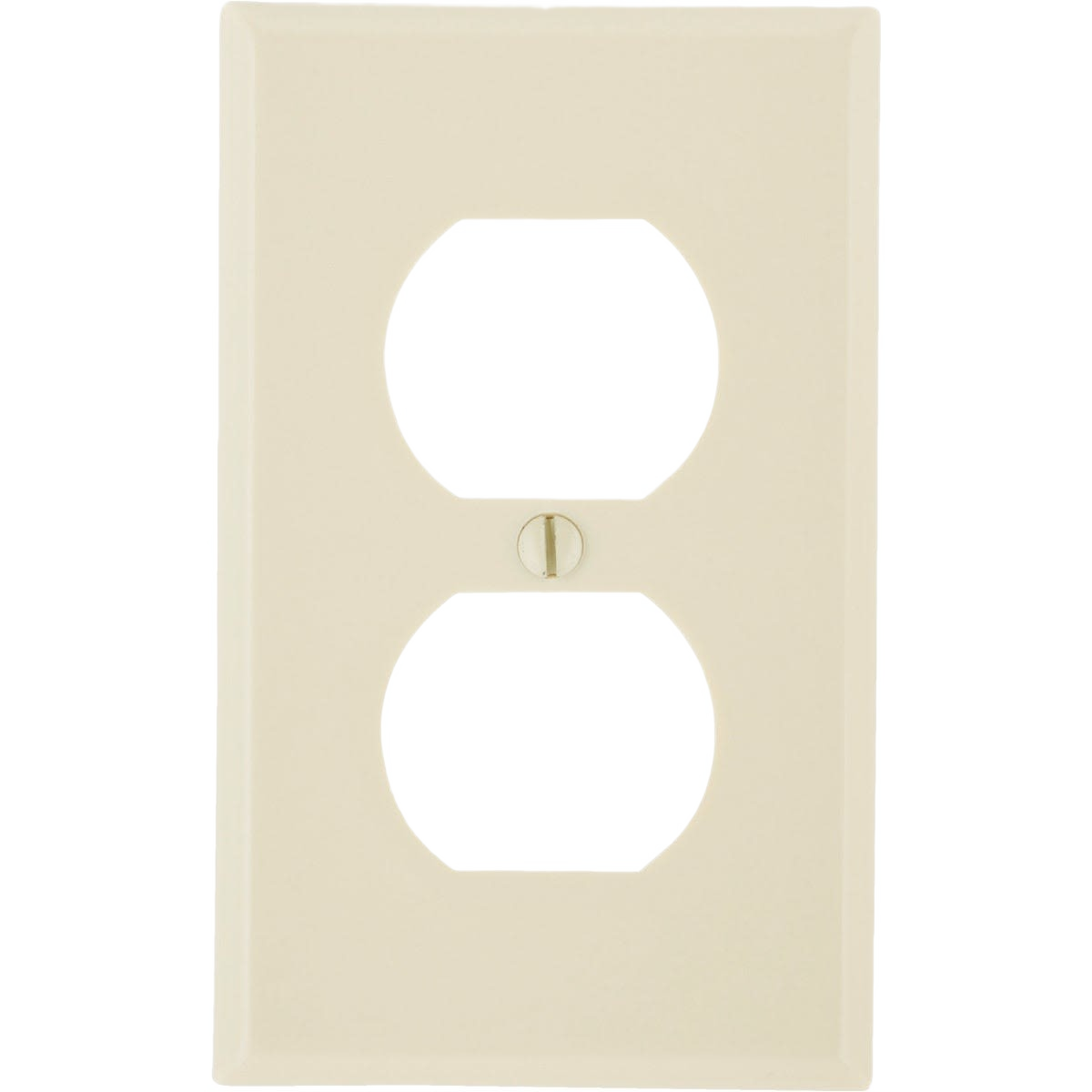 Ivory 1-gang smooth plastic outlet wall plate in electrical and wall plates & jacks for home improvement projects