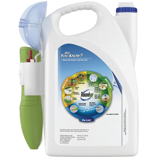 White 1-gallon container of weed killer with green Sure Shot wand for lawn care and garden use under $50 collections