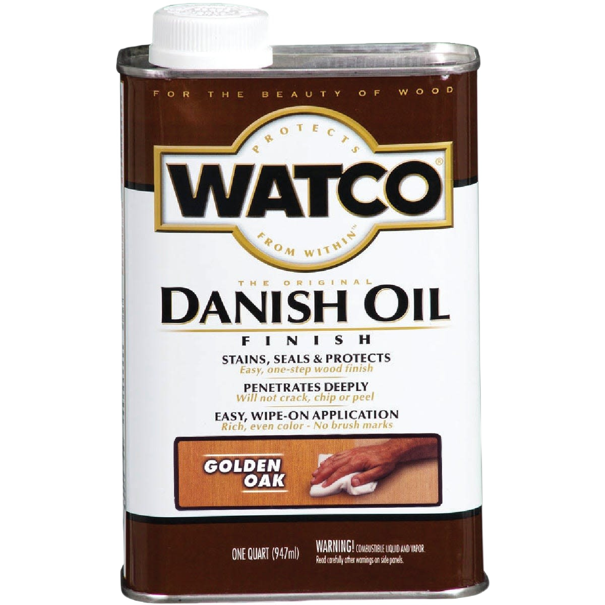 Watco Golden Oak Danish Oil Finish quart can for wood finishing in stains and sealers home improvement under 50 dollars
