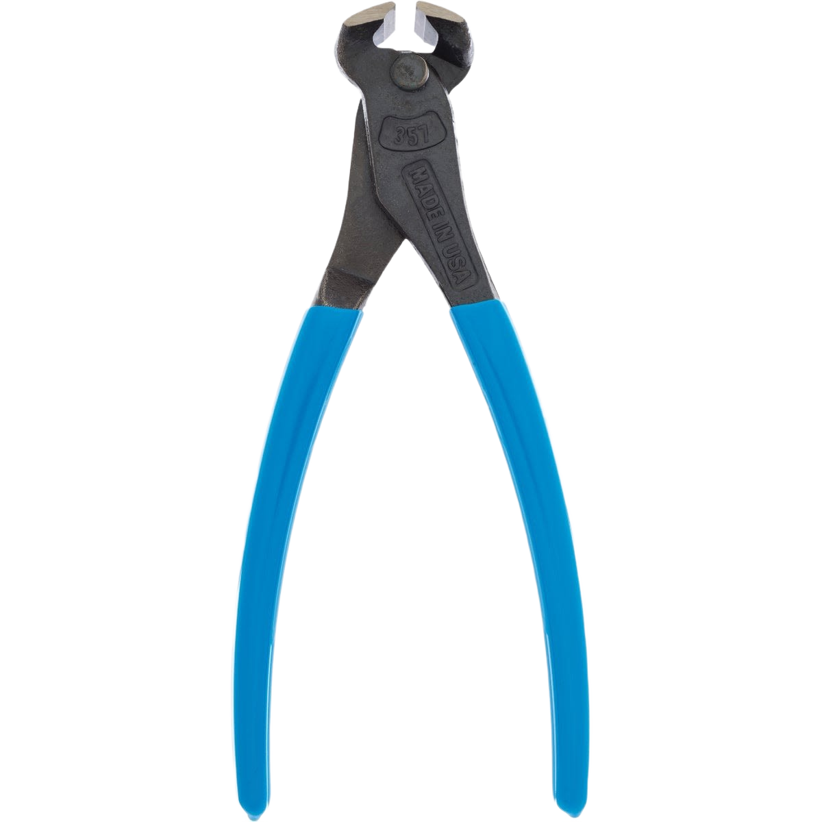 High leverage cutting nipper with blue grips designed for precision cutting in tools and home improvement tasks