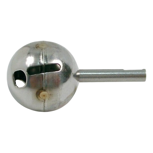 Stainless steel ball component with shaft for valve repair in home improvement and plumbing tools applications