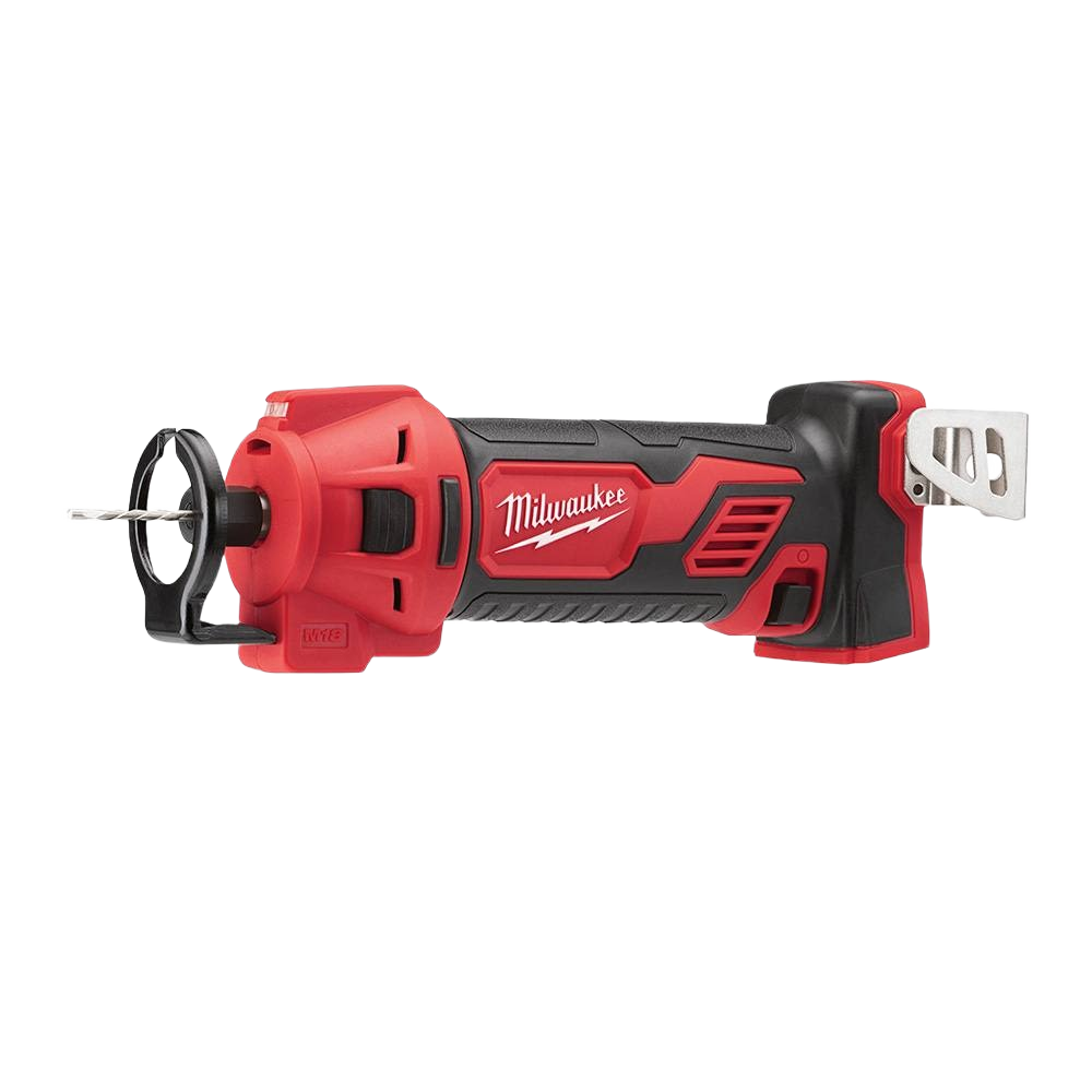 Red and black Milwaukee M18 cut out tool cordless power saw for home improvement and electric tools collections