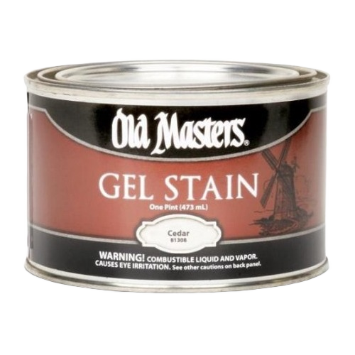 Old Masters Cedar oil base gel stain can for interior stains, sealers, and home improvement under $50 collections
