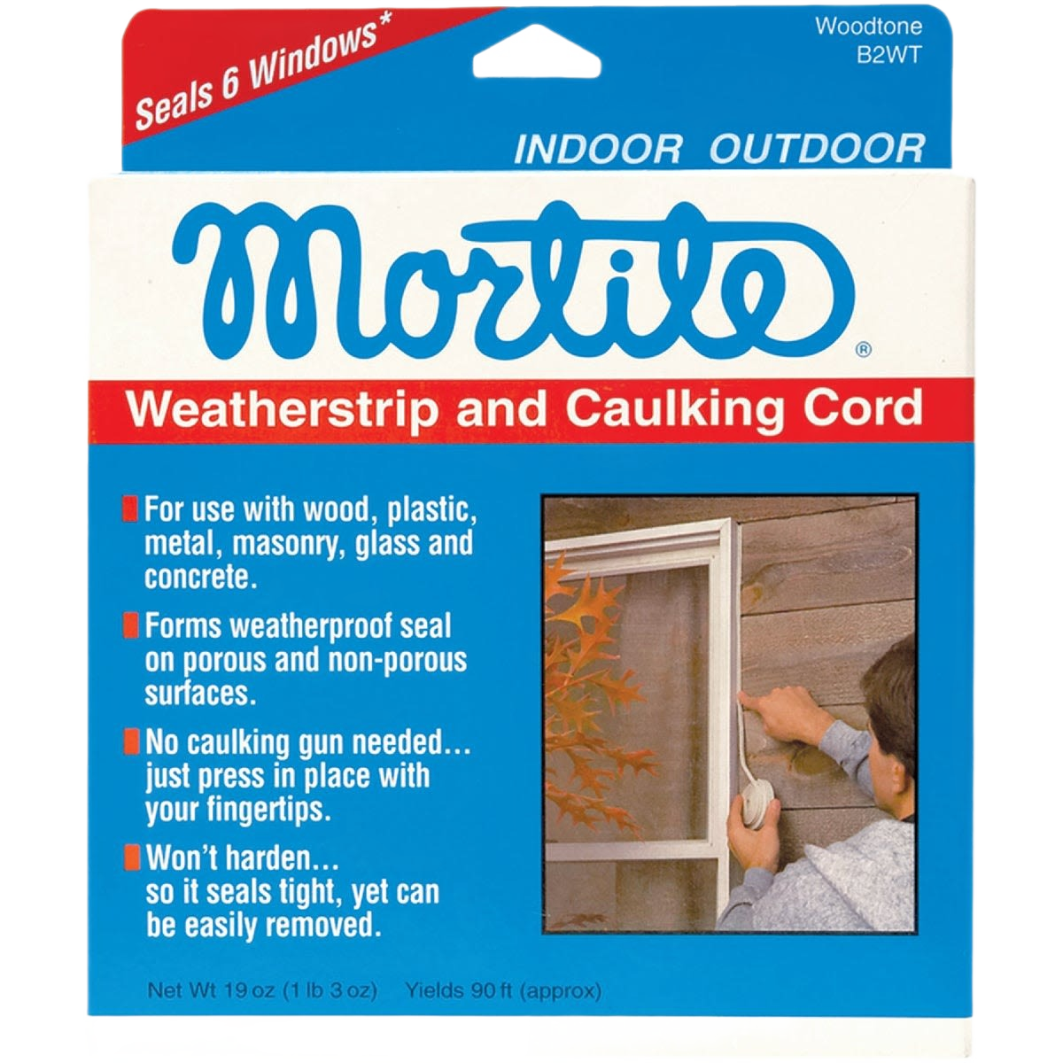 Mortite Woodtone weatherstrip and caulking cord for indoor and outdoor sealing in hardware and home improvement tools collections
