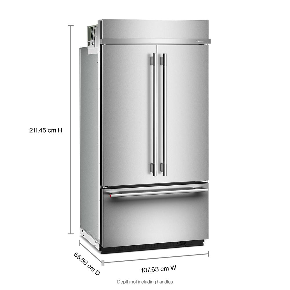 24.2 Cu. Ft. 42-Inch Built-In French Door Refrigerator with Signature Platinum Interior in PrintShield® Stainless Steel